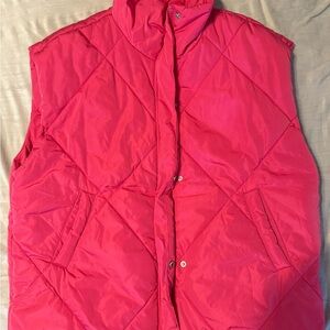 Vibrant Pink Quilted Vest